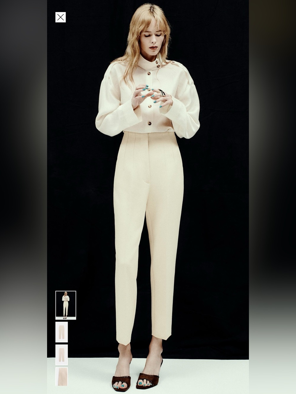 Zara High-Waist Straight Leg Trouser